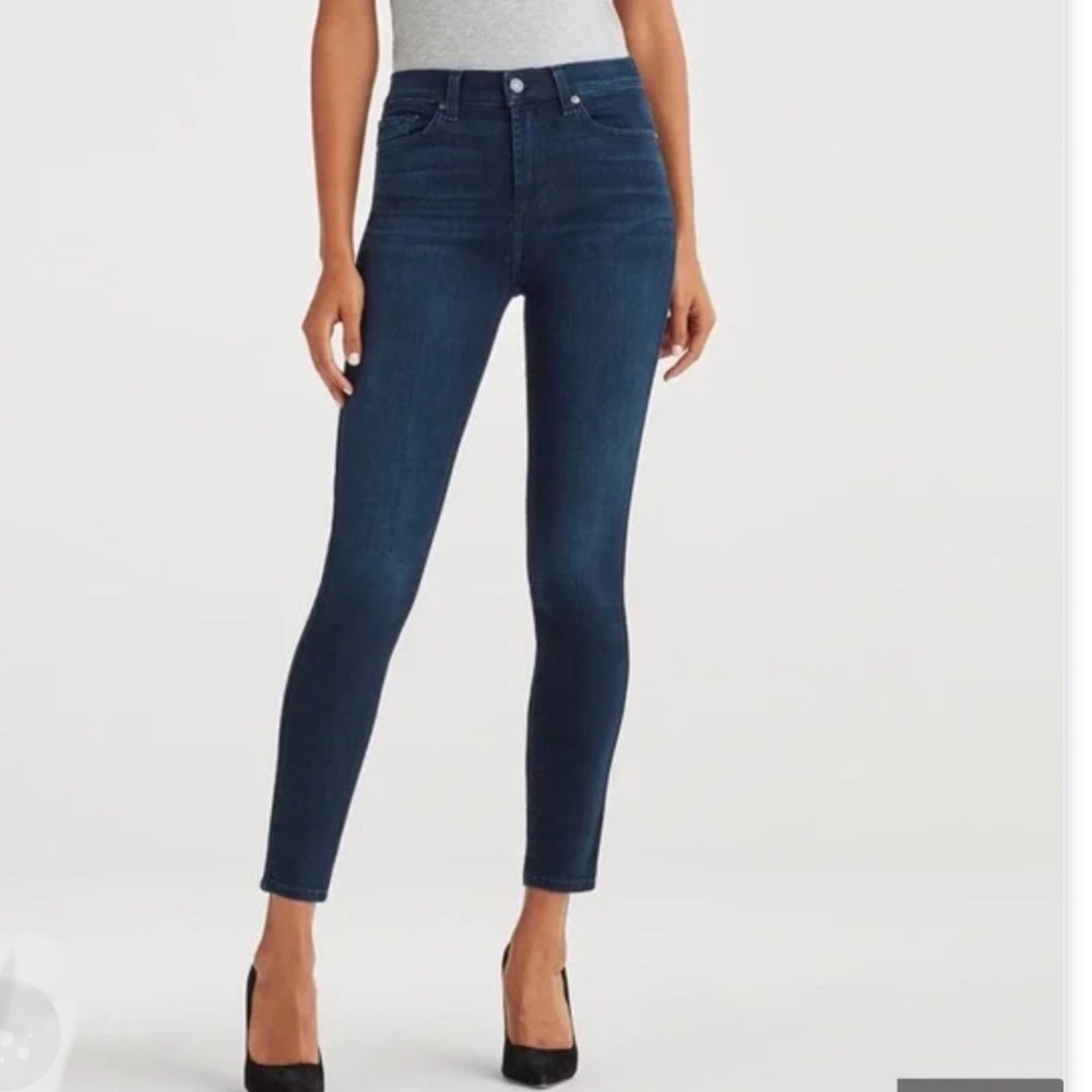 7 For All Mankind High Waist Ankle Gwenevere Skinny Jeans - 27